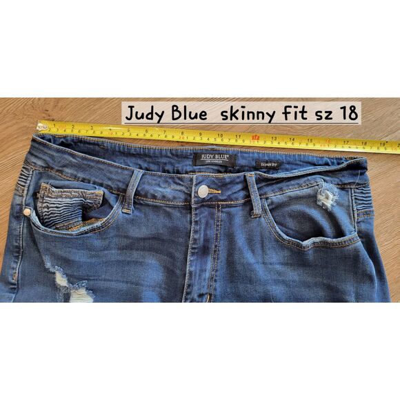 Judy Blue jeans denim plus size 18 distressed - Picture 6 of 8